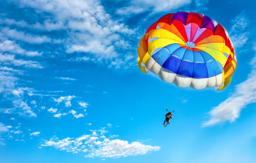 Parasail Above the Turquoise Waters of Cabbage Beach